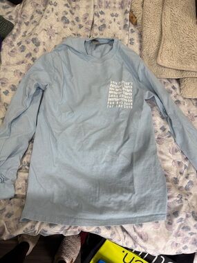 Gildan Light Blue Long-Sleeve Graphic Tee